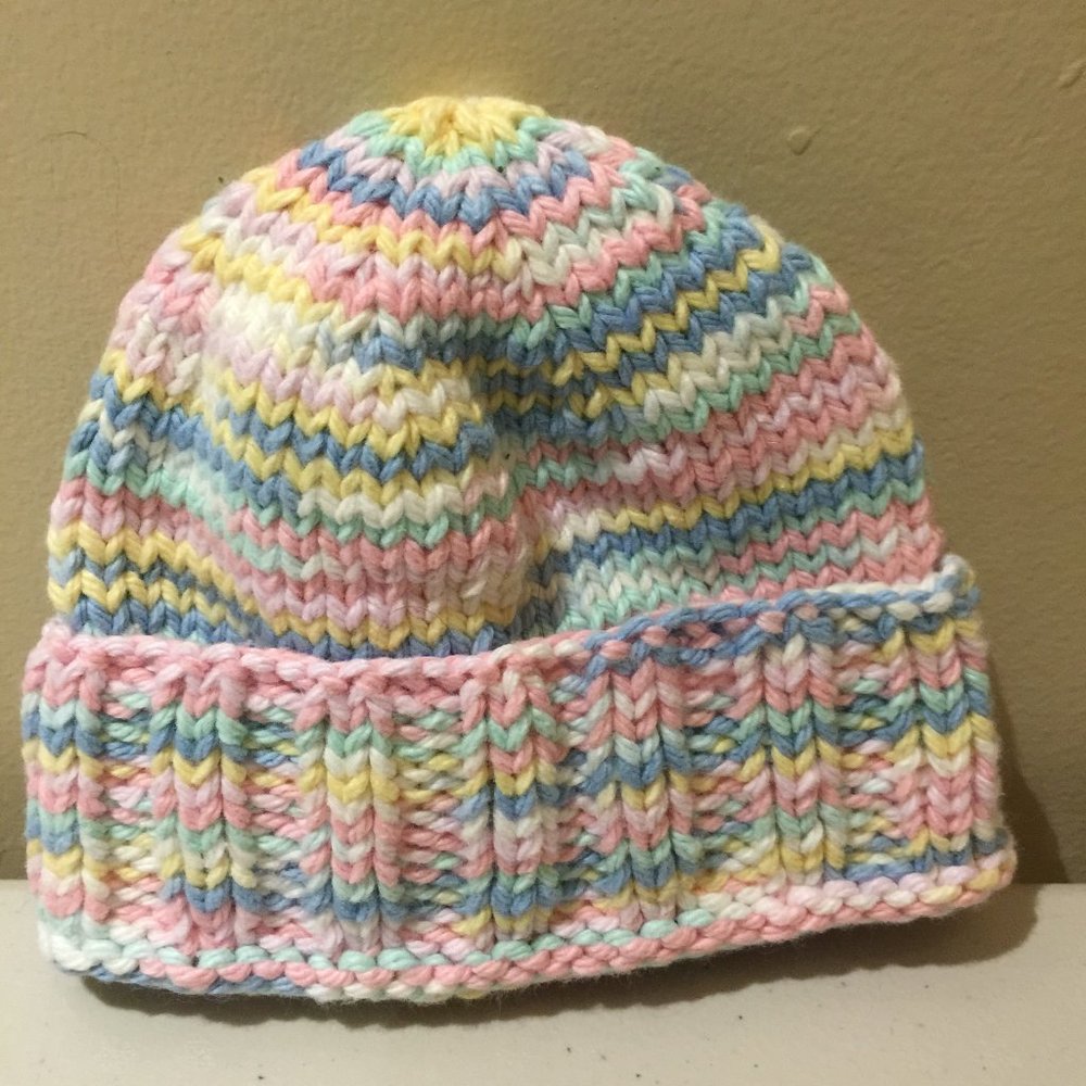 Hand Knit Newborn Baby Infant Winter Hat Beanie Handmade Brand New